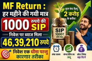 Read more about the article MF Return : हर महीने की गयी मात्र 1000 रुपये की SIP, निवेश पर ब्याज मिला 46,39,210 रुपये, निवेश एक धीमा परन्तु कारगार तरीका