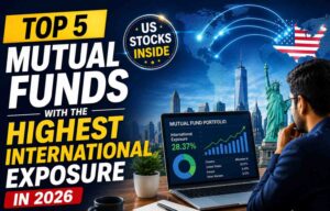 Read more about the article Mutual Funds with International Exposure : 2026 में विदेशी कंपनियों में सबसे ज्यादा निवेश रखने वाले 5 भारतीय म्यूचुअल फंड